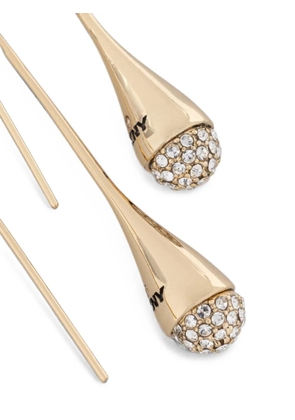 DKNY crystal-embellished drop earrings - Gold