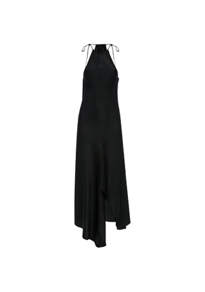 Victoria Beckham halter-neck asymmetric-hem midi dress - Black