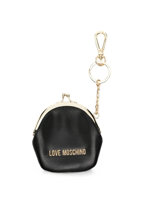 Love Moschino logo-plaque clip-fastening wallet - Black