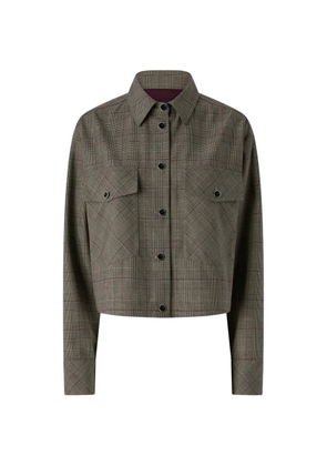 PINKO Prince of Wales check cropped jacket - Brown