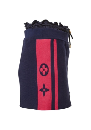 Louis Vuitton Pre-Owned ruffled-waist knitted shorts - Blue