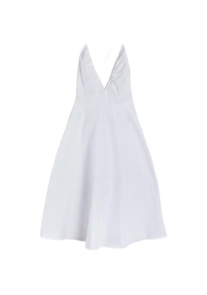 ASPESI gathered V-neck dress - White