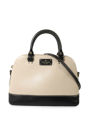 Kate Spade logo-plaque shoulder bag - Neutrals