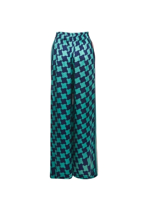Casablanca Pool Tile print trousers - Blue