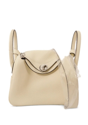 Hermès Pre-Owned mini Lindy two-way leather tote bag - Neutrals