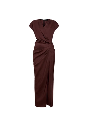 Proenza Schouler Bettina dress in eco stretch viscose linen - Brown