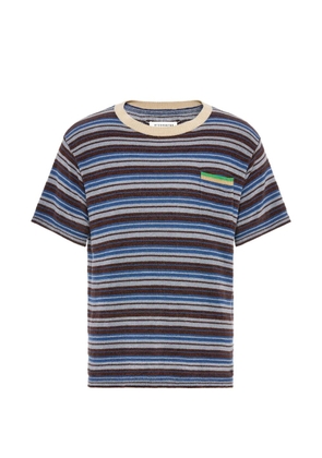 Maison Margiela striped wool crewneck sweater - Blue
