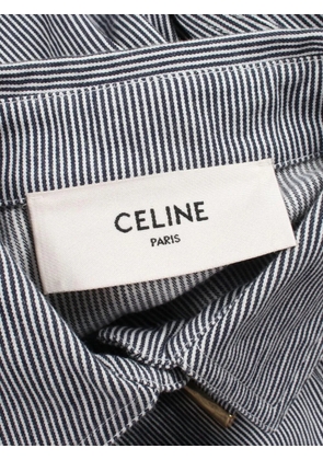 Celine Pre-Owned striped mini dress - Blue