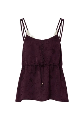 LIU JO jacquard satin lingerie top - Purple