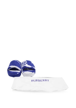 Burberry Pre-Owned Snug towelling slippers - Blue