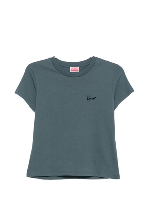 Kenzo logo-embroidered T-shirt - Blue