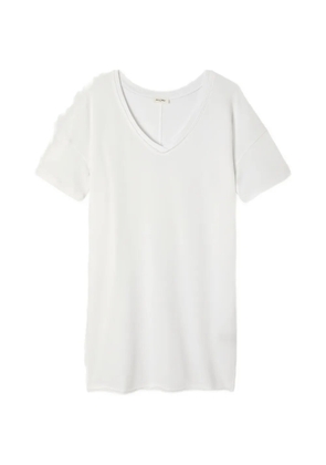 American Vintage Vibtown raw-edge midi dress - White
