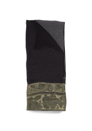 Giorgio Armani Pre-Owned floral-print scarf - Black