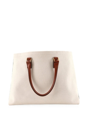 Celine Pre-Owned St. Tropez Horizontal Cabas Canvas with Leather tote bag - Neutrals