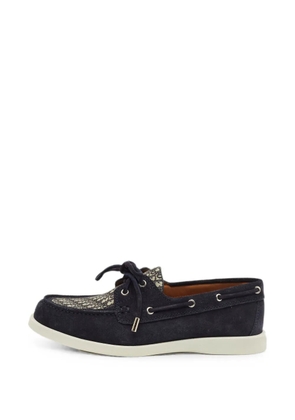 Christian Dior Pre-Owned Granville Oblique boat shoes - Blue