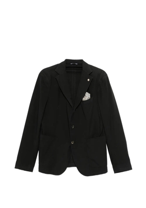 Manuel Ritz logo-pin single-breasted blazer - Black