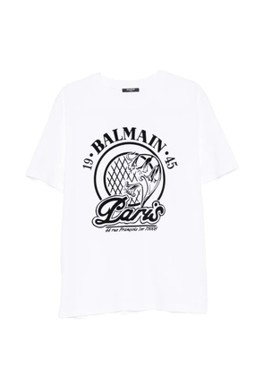 Balmain logo-print cotton T-shirt - White