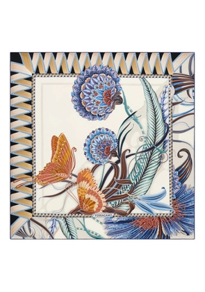 Ferragamo graphic-print silk scarf - Blue