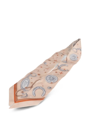 Hermès Pre-Owned Twilly graphic-print scarf - Neutrals