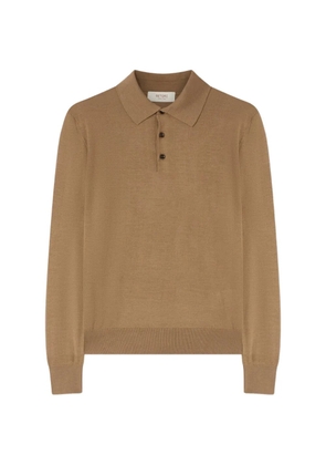 RETORI long-sleeve polo shirt - Neutrals