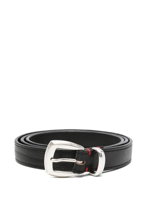 Eleventy buckle-fastening leather belt - Black