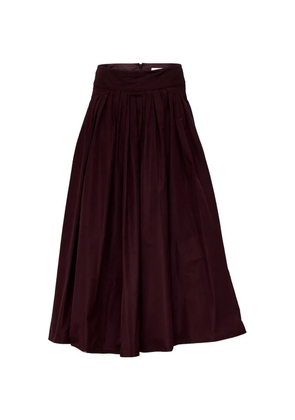 'S Max Mara Romina pleated taffeta midi skirt - Red