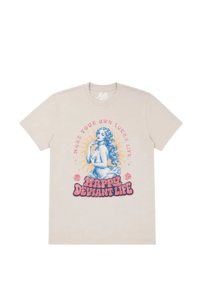 Melt graphic-print cotton T-shirt - Neutrals
