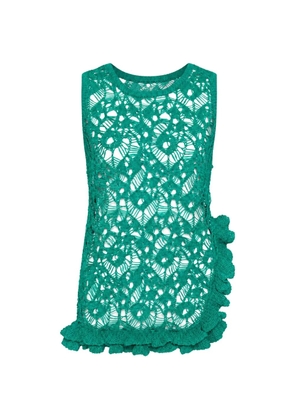 Muller Of Yoshiokubo frill-trimmed floral-lace top - Green