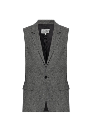 MM6 Maison Margiela mélange-effect tweed waistcoat - Grey