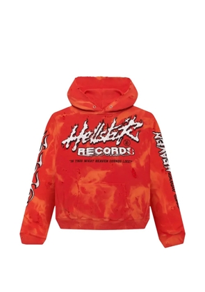 HELLSTAR Records distressed hoodie - Orange