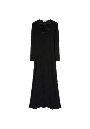 RETORI floral-lace knitted maxi dress - Black