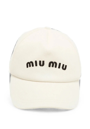 Miu Miu Pre-Owned logo embroidered baseball cap - White