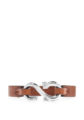 Ferragamo Gancini calf leather bracelet - Silver