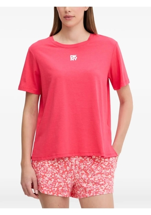 DKNY logo-print floral-pattern pajamas - Pink