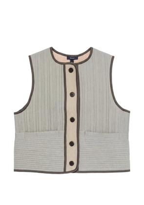 Soeur Hima quilted contrast-trim gilet - Grey