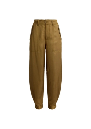 Lauren Ralph Lauren shantung barrel cargo pants - Brown