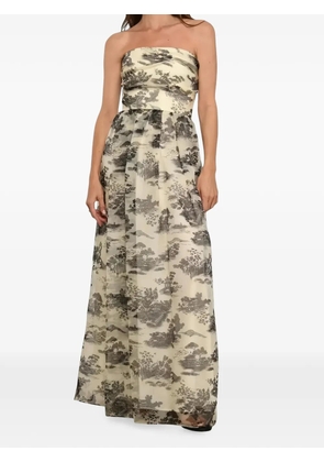 Max Mara strapless maxi dress - Neutrals