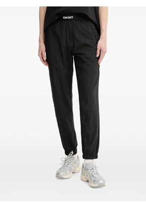 DKNY logo-waistband elasticated-cuff track pants - Black
