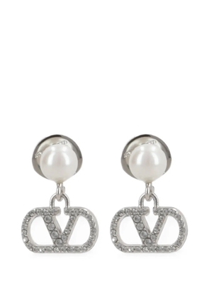 Valentino Garavani VLogo crystal-embellished earrings - Silver