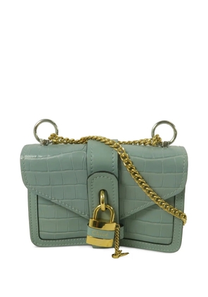 Chloé Vintage Aby croc-effect shoulder bag - Blue