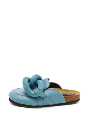 JW Anderson chain-link leather mules - Blue
