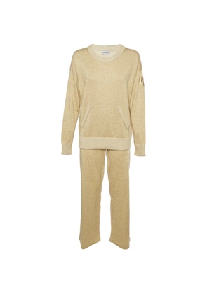 Moncler logo-patch tracksuit - Gold