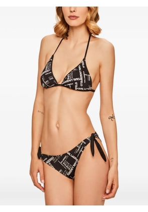 Karl Lagerfeld logo-print bikini - Black