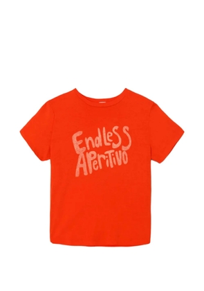 RE/DONE slogan-print T-shirt - Orange