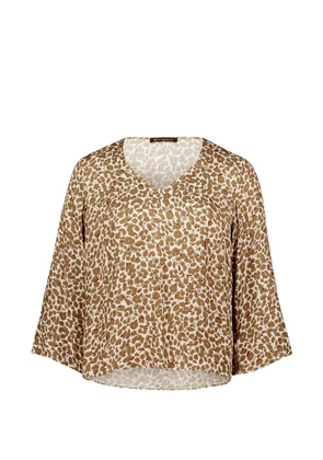 Betty Barclay leopard-print V-neck blouse - Brown