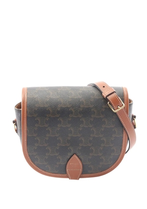 Celine Pre-Owned 2019-2026 Medium Triomphe Coated Canvas Folco crossbody bag - Brown