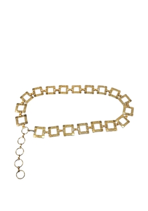 Madison hammered-effect chain-link belt - Gold