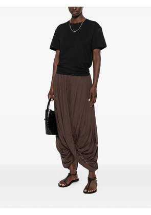 TOTEME Cocoon asymmetric draped skirt - Brown