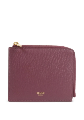 Celine Pre-Owned logo-print zipped wallet - Red