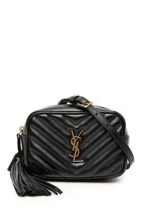 Saint Laurent Pre-Owned 2019 Chevron Calfskin Monogram Tassel Lou belt bag - Black